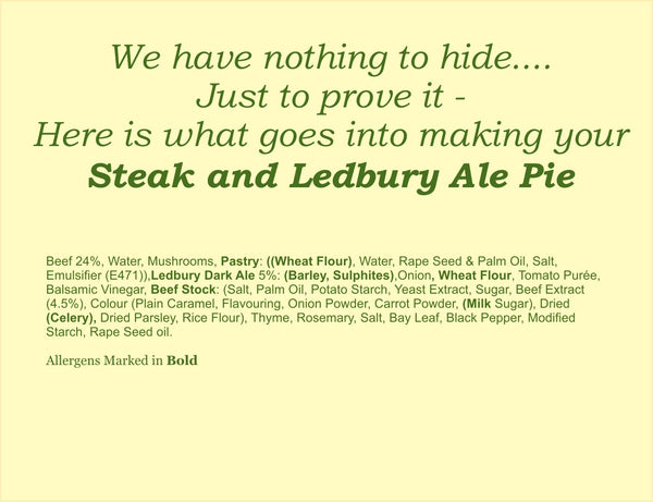 'A-la-Carte' Steak and Ale with a Puff Pastry Lid Ready Meal