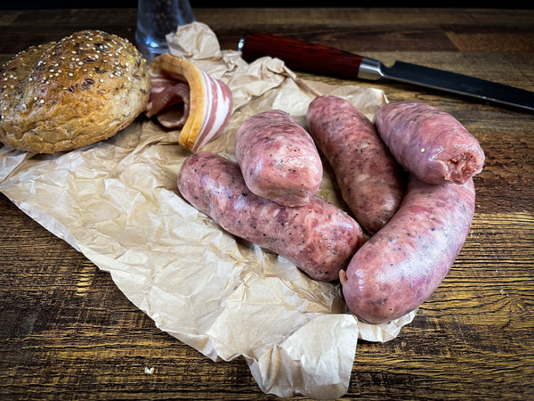 Pork and Cracked Black Pepper Sausage x 6