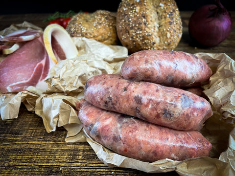 Pork, Tomato, Black Pudding and Mushroom Sausage 5 per pack