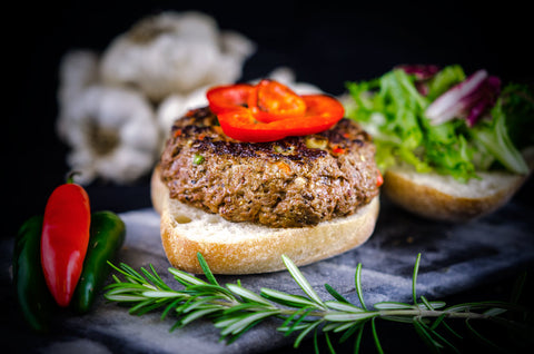 Beef 'Chilli' 2 x 180g Burgers per pack  !!WARNING REALLY HOT!!