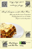 'A-la-Carte' Beef Lasagne with Red Wine Ready Meal