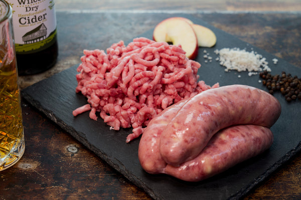 Pork, Apple & Ledbury Cider Sausage.