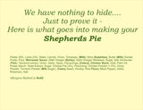 'A-la-Carte' Shepherds Pie Ready Meal