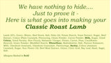 Classic Roasted leg of Lamb with Vegetables, Roast Potatoes & Gravy