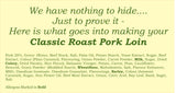 Classic Roast Pork, Vegetables, Roast Potatoes & Gravy