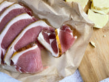 Plain Back Dry Cured Bacon. 6 slices per Pack approx 250g - **BEST SELLER**